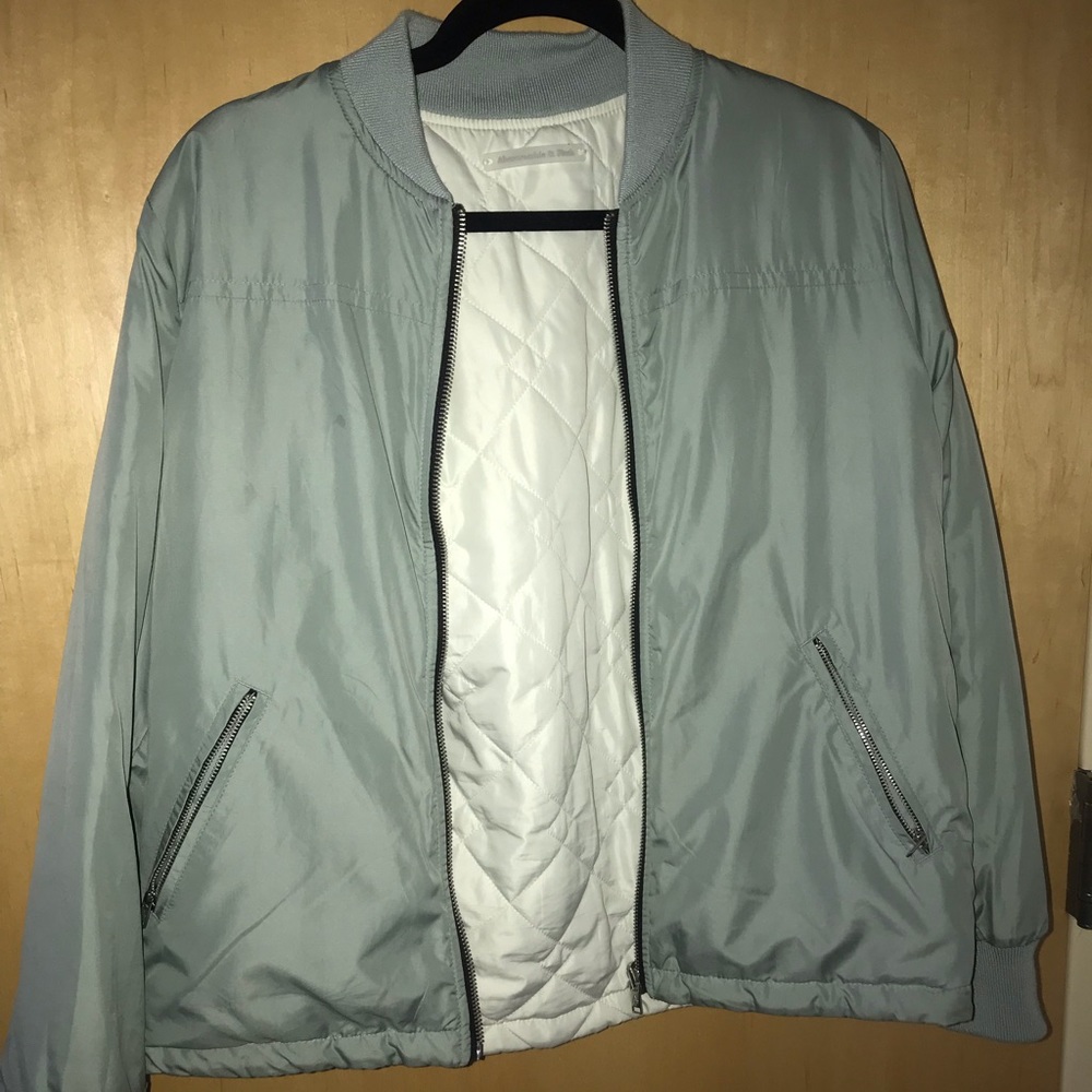 Olive Green Reversible Bomber Jacket